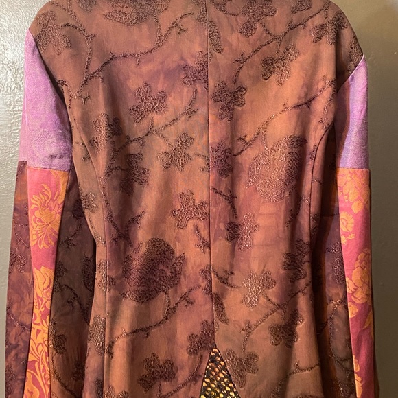 CHICOS Design Mixed Fabrics Patchwork  Jacket - Picture 5 of 16